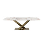 Modern Rectangle Sintered Stone Large Dining Table - Image 8