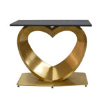 Modern Rectangle Marble Dining Table for 6-8, Marble Kitchen Dinner Table with Gold Finish Metal Base - Image 13