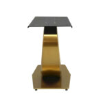Modern Rectangle Marble Dining Table for 6-8, Marble Kitchen Dinner Table with Gold Finish Metal Base - Image 15