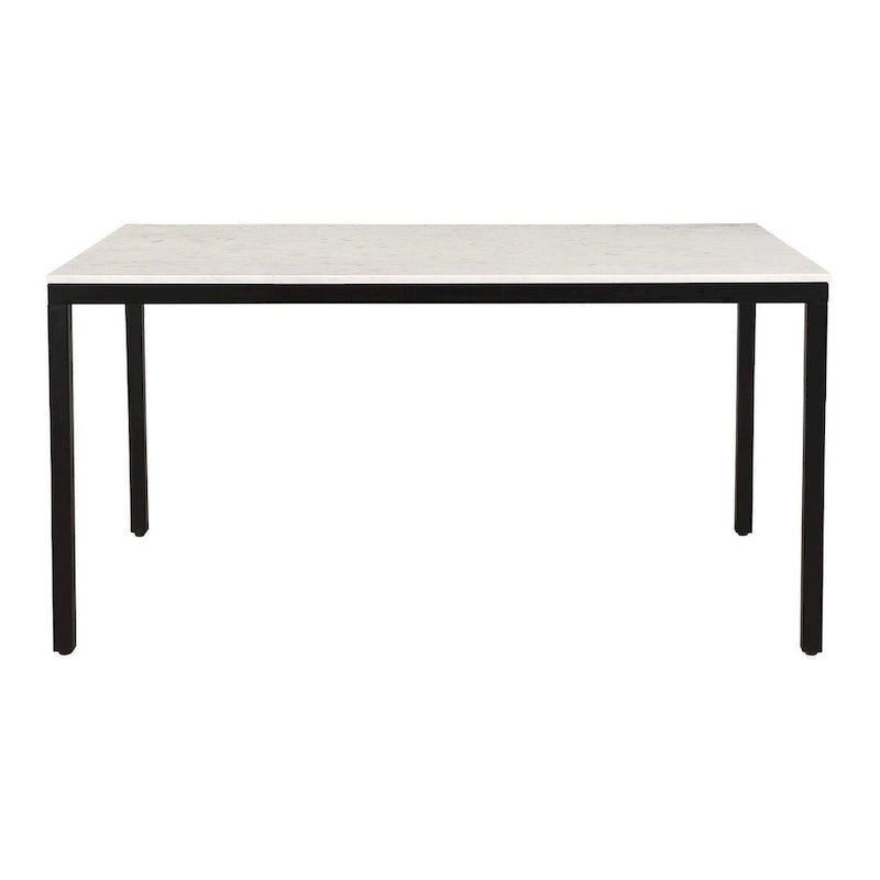 9417706504351_556613 Pariso Modern White Marble-Top Dining Table - 60W x 30H x 36D - Image 1