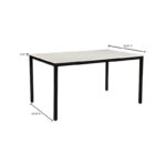 Pariso Modern White Marble-Top Dining Table - 60W x 30H x 36D - Image 10