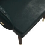Leather Dining Chair with a Ripple Back and Gold Accents Design Elara Collection - Image 14