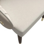Leather Dining Chair with a Ripple Back and Gold Accents Design Elara Collection - Image 32