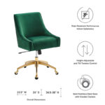 Discern Performance Velvet Office Chair - Image 7