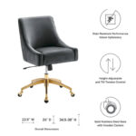 Discern Performance Velvet Office Chair - Image 35