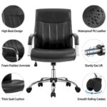 Contemporary PU Leather Executive Chair with High Back - Image 15
