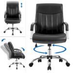 Contemporary PU Leather Executive Chair with High Back - Image 17
