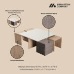 Haley Mid-Century Modern Nested Coffee Table - Image 7