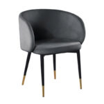 Rustic Velvet Upholstered Dining Chair - Image 16