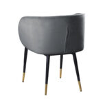 Rustic Velvet Upholstered Dining Chair - Image 4