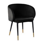 Rustic Velvet Upholstered Dining Chair - Image 7