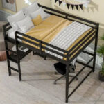 Full Loft Bed with Desk and Shelves - Image 11
