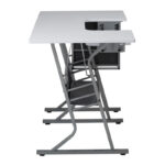Eclipse Ultra Grey and White Wood Top Sewing Table - Image 3