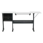 Eclipse Ultra Grey and White Wood Top Sewing Table - Image 11