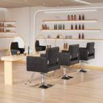 PVC Leather Stainless Steel Foot Operated Salon Styling Chair - Image 2