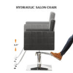 PVC Leather Stainless Steel Foot Operated Salon Styling Chair - Image 5