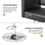 PVC Leather Stainless Steel Foot Operated Salon Styling Chair - Image 7