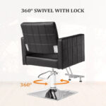 PVC Leather Stainless Steel Foot Operated Salon Styling Chair - Image 8