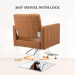 PVC Leather Stainless Steel Foot Operated Salon Styling Chair - Image 11