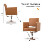 PVC Leather Stainless Steel Foot Operated Salon Styling Chair - Image 12