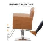 PVC Leather Stainless Steel Foot Operated Salon Styling Chair - Image 13