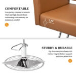 PVC Leather Stainless Steel Foot Operated Salon Styling Chair - Image 14