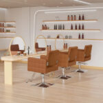 PVC Leather Stainless Steel Foot Operated Salon Styling Chair - Image 15
