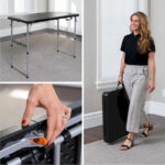 4-Foot Fold-In-Half Adjustable Table, Black (Light Commercial) - Image 8