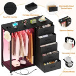 Rollway Dresser with Charge Station and LED Light,Chest With Drawers for Kids Room - Image 12