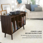 Record Player Stand with Power Outlet and USB Ports, Vinyl Record Storage Table,Vinyl Holder Display Shelf - Image 17