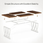 71 Wood Metal Home Office Executive Computer Desk Writing Table - Image 14