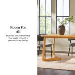 Middlebrook Modern Solid Wood Dining Table with Geometric Legs - Image 7