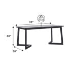Middlebrook Modern Solid Wood Dining Table with Geometric Legs - Image 20