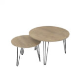 27.56 Round Nesting Coffee Table Set of 2 - Image 16