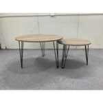 27.56 Round Nesting Coffee Table Set of 2 - Image 2