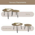 27.56 Round Nesting Coffee Table Set of 2 - Image 6