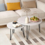 27.56 Round Nesting Coffee Table Set of 2 - Image 11