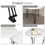 27.56 Round Nesting Coffee Table Set of 2 - Image 13
