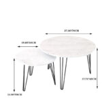 27.56 Round Nesting Coffee Table Set of 2 - Image 14