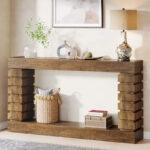 Vintage Long Console Table, Wood Entryway Table with Storage for Living Room - Image 12